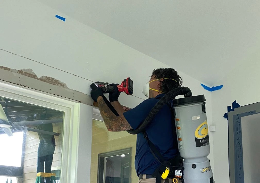 HEPA-filtered equipment used during professional mold remediation